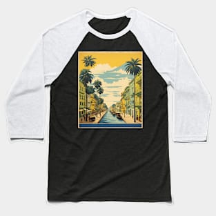 Manaus Brazil Vintage Tourism Travel Poster Art Baseball T-Shirt